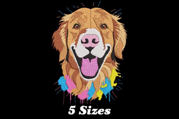 Download Colorful Golden Retriever - Colorful Collection