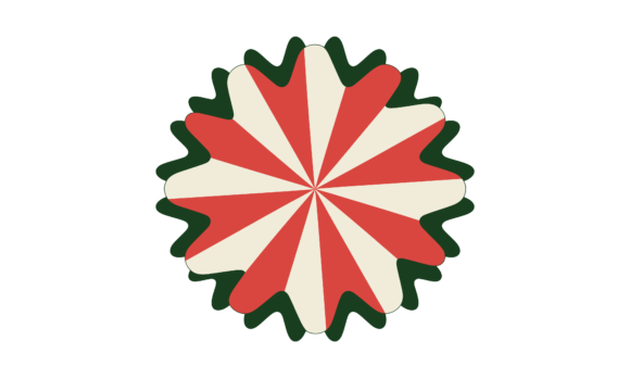 Download Retro Radial Design with Red and Beige - Radial design Collection