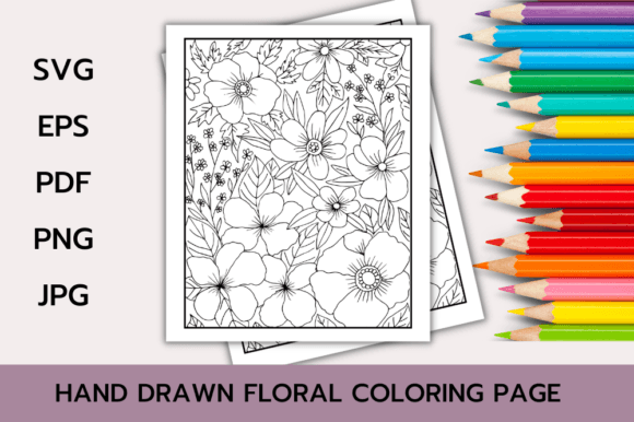 Download Floral Coloring Page Book for Adults - Floral coloring page Collection