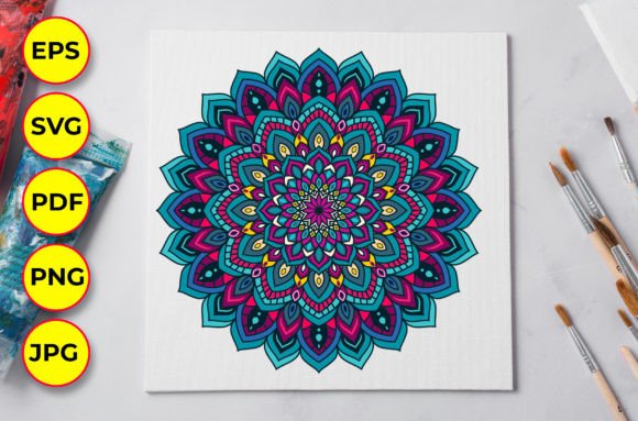 Download Colorful Mandala Clipart Design 06 - Colorful Collection