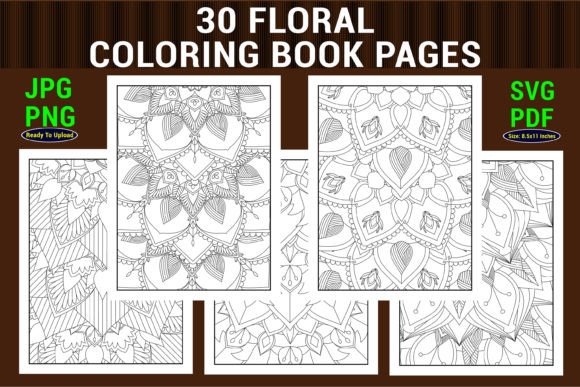 Download Floral Coloring Page for Adult and Child - Premium Resources