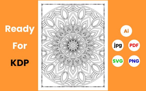 Download Mandala Floral Coloring Page Adults KDP - Floral coloring page Collection