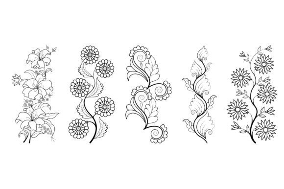 Download Floral Coloring Page Book for Kids V.4 - Floral coloring page Collection